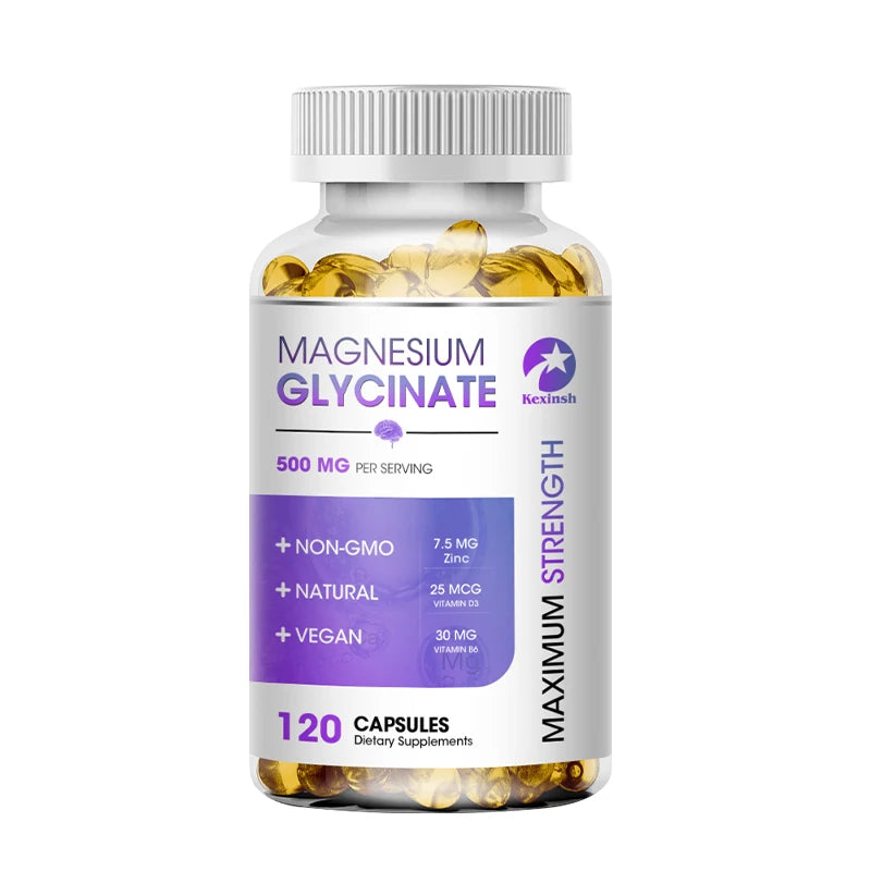 Garmtar Magnesium Glycinate 500mg with Zinc, D3 & B6 - Garmtar Pure Supplements