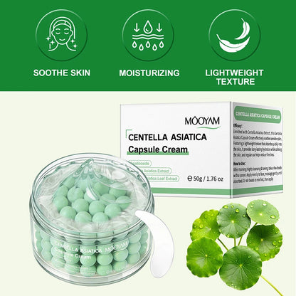 Korean Salmon DNA Capsule Face Cream, Centella Astaxanthin Grape Seed Moisturizer, Firming Soothing Skin Barrier Care Skincare