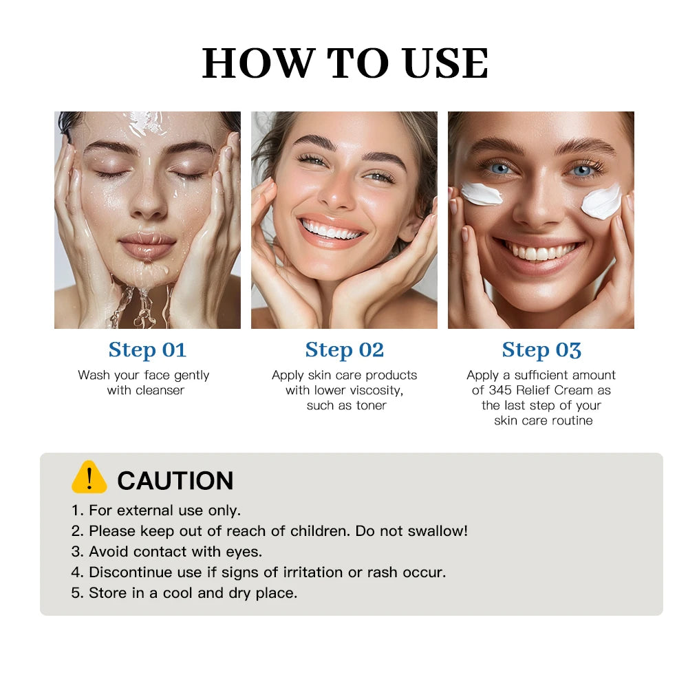 345 Soothing Cream Daily Face Moisturizer Spot Treatment | Premium Care