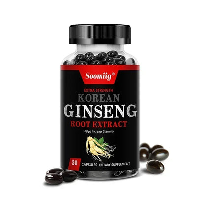 Strong Korean Ginseng 120 Vegetarian Capsules Energy Stamina | Premium Care