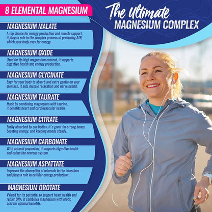 Garmtar Magnesium Complex 1000mg (8-in-1 Elemental Blend) - Garmtar Pure Supplements