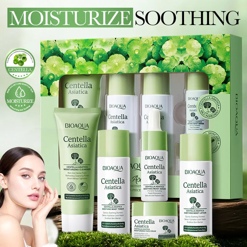5pcs Set Bioaqua Centella Asiatica Skin Care Sets | Premium Care