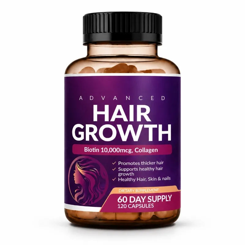 Hair Skin Nails Wellness Capsules Biotin 10000mcg Collagen | Premium Care