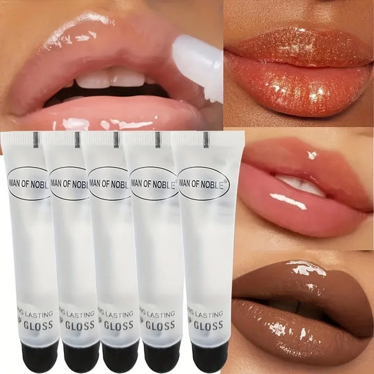 5pcs Glossy Finish Lip Gloss Moisturizing Cream For | Premium Care