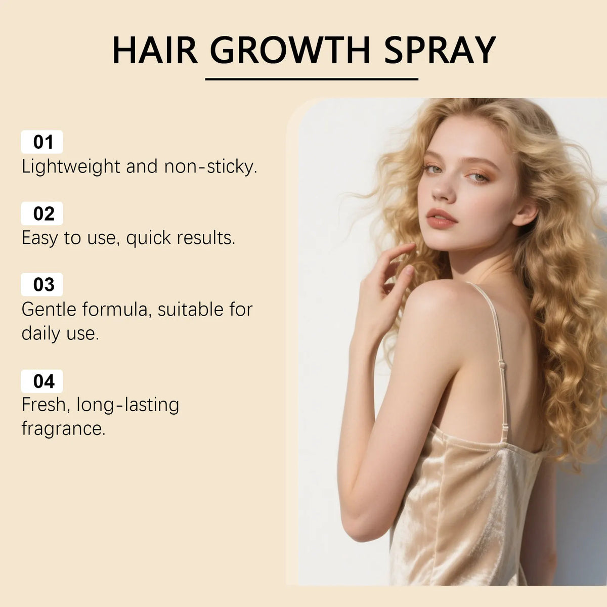 Hair Growth Spray Nourish Moisturize Scalp Plump Strengthen | Premium Care