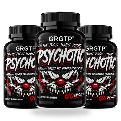 Psychotic High-Intensity Pre-Workout Matrix – Extreme Athletic Energy, Hyper-Focus, Muscle Power & Cognitive Mental Clarity
