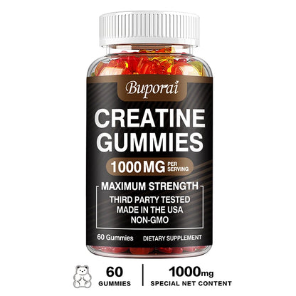 Creatine Monohydrate Gummies - Pre/post Workout, Fitness, Strength, Muscle Building Provide Energy Supplements