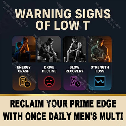 Men's Once Daily Multi-Vitality & Performance Complex – Male Firmness, Stamina & L-Arginine Support