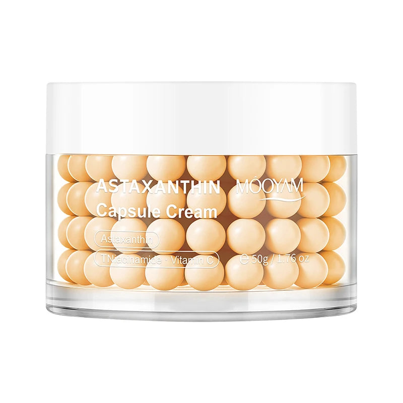 Korean Salmon DNA Capsule Face Cream, Centella Astaxanthin Grape Seed Moisturizer, Firming Soothing Skin Barrier Care Skincare