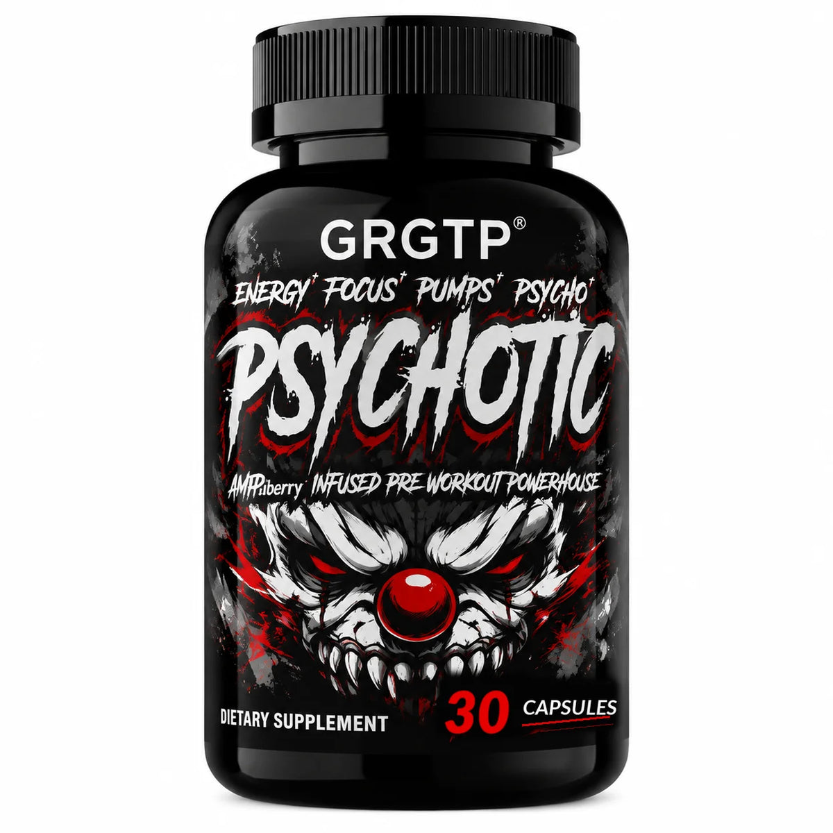 Psychotic High-Intensity Pre-Workout Matrix – Extreme Athletic Energy, Hyper-Focus, Muscle Power & Cognitive Mental Clarity
