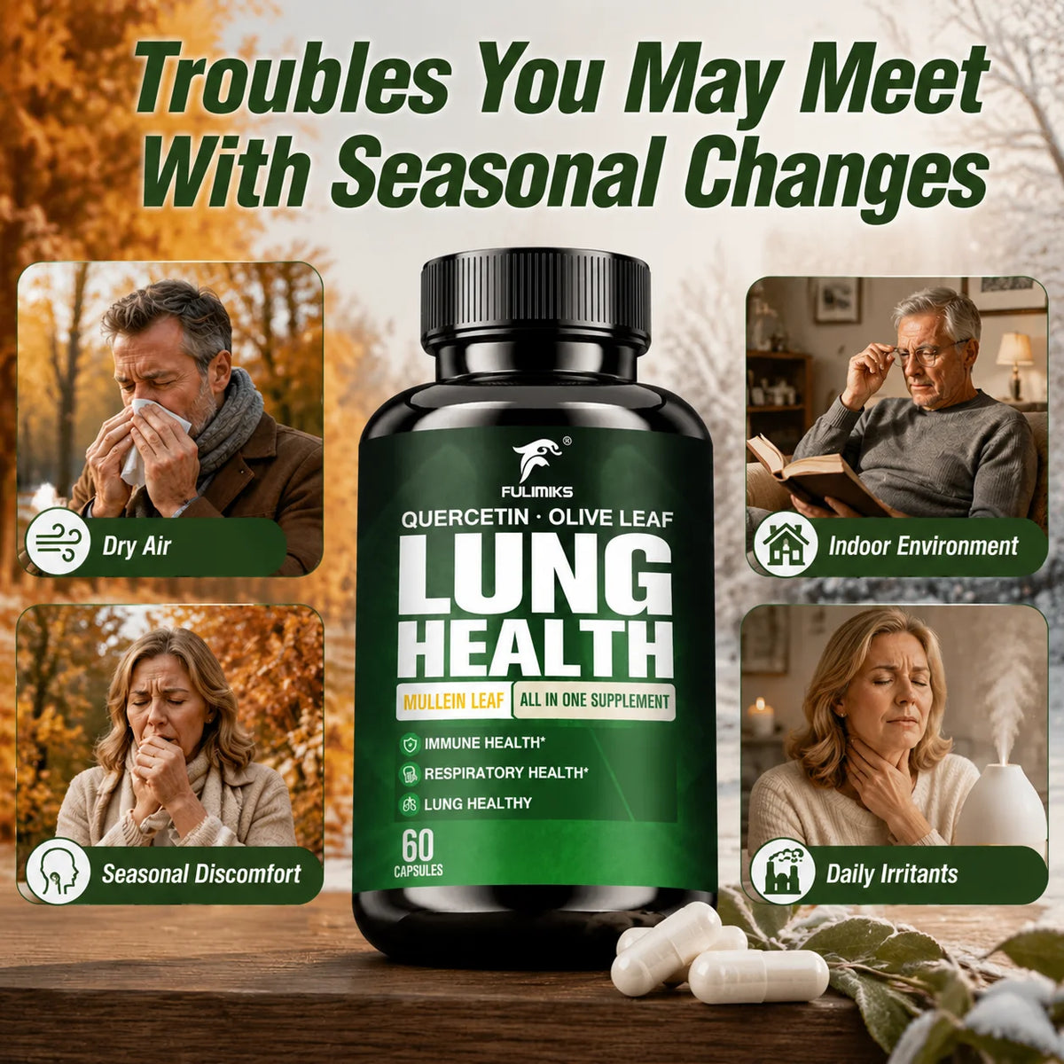 Herbal Lung Cleanse & Respiratory Support Complex – Clear Airways, Bronchial Comfort & Deep Breathing