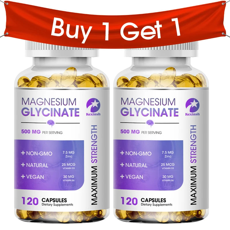Garmtar Magnesium Glycinate 500mg with Zinc, D3 & B6 - Garmtar Pure Supplements