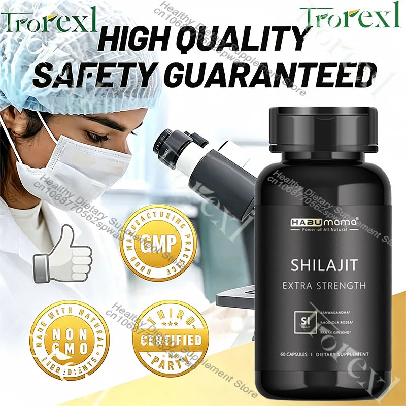 Purified Shilajit Vitality & Endurance Capsules (with Ashwagandha & Tribulus)