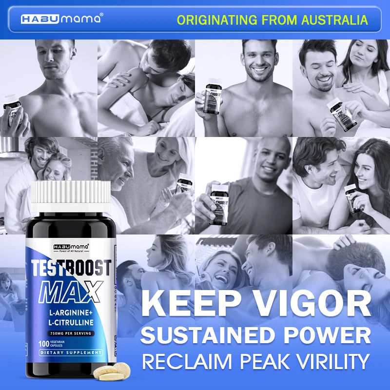 L-Arginine Male Vitality Renewal Complex (100 Count) – Extended Stamina, Intimate Endurance & Blood Flow