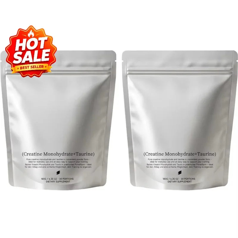 Micronized Creatine Monohydrate + Taurine Powder (180g / 30 Servings) – Explosive Strength & Muscle Hydration