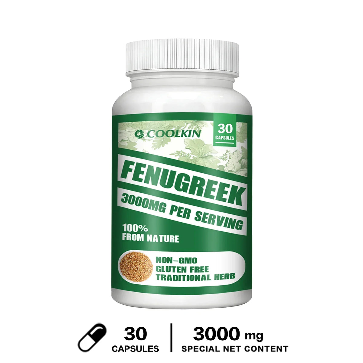 Pure Fenugreek Extract 3000mg – Lactation Support, Hormone Balance & Feminine Wellness