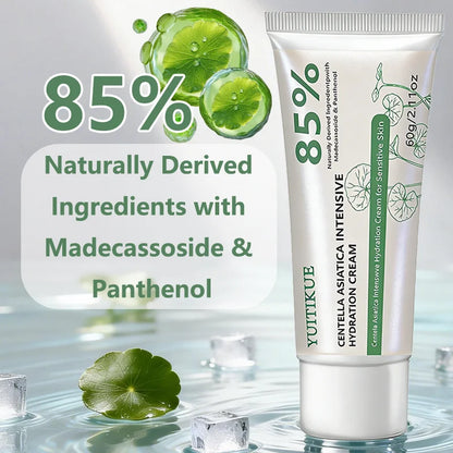 YUITIKUE Centella Asiatica Cream 85% Intensive Hydration Repair for Sensitive Skin with Panthenol 60g