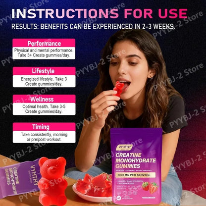 Garmtar Creatine Monohydrate Gummies + Collagen & BCAA - Garmtar Pure Supplements