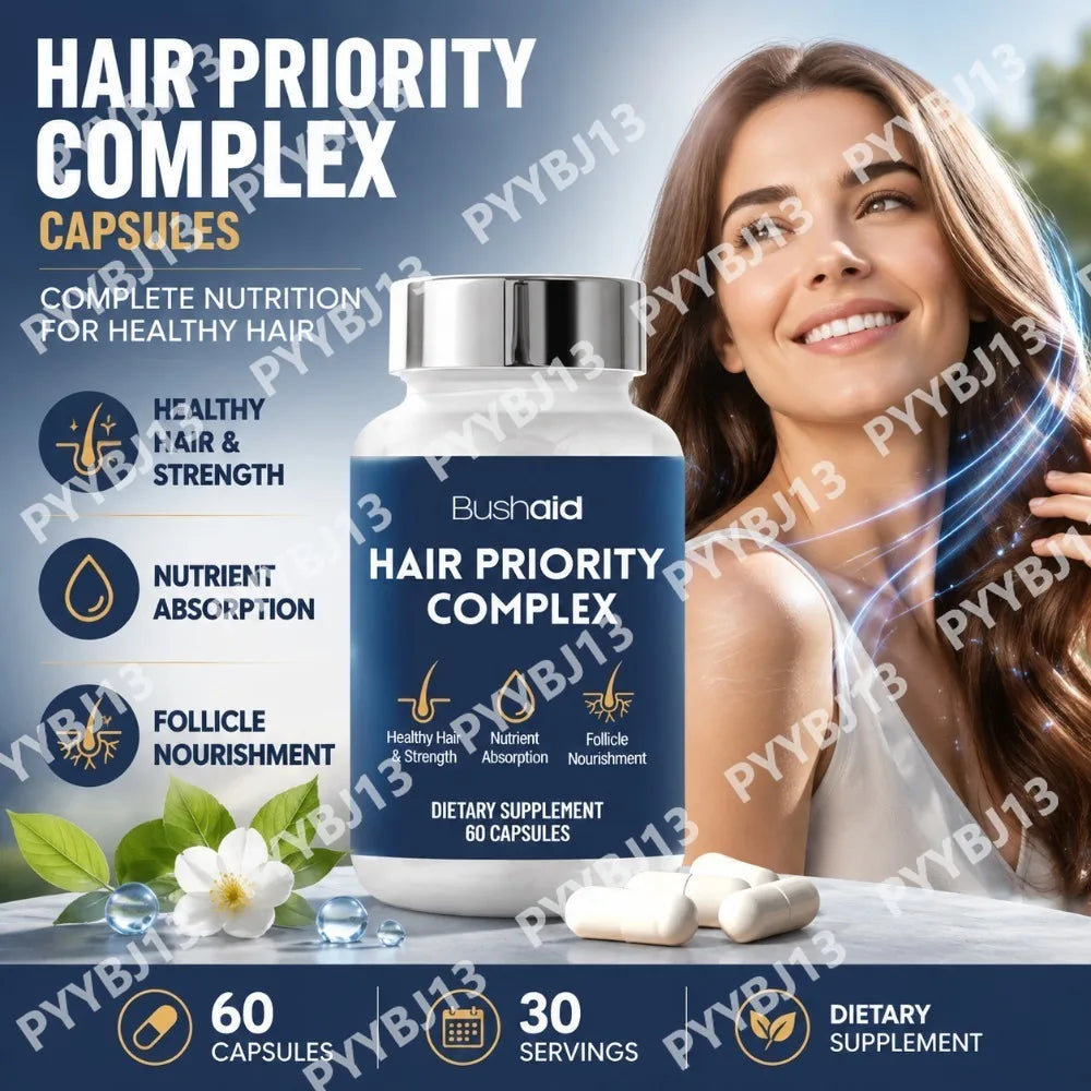 Bushaid Hair Nutrition Capsules With Biotin Hydrolyzed Keratin | Premium Care